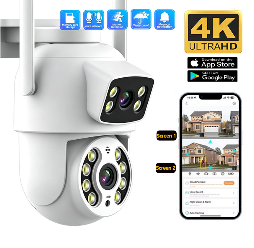 Home Office Email - Telecamera di Sorveglianza WiFi 8MP 4K