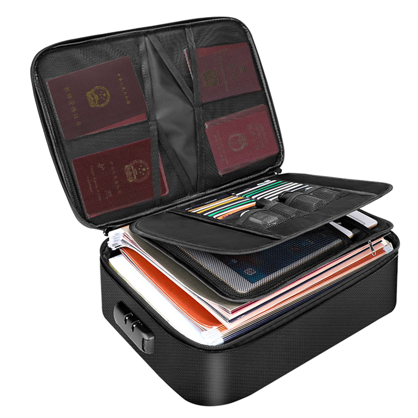 Home Office For Passport - Borsa Portadocumenti Ignifuga con Chiusura a