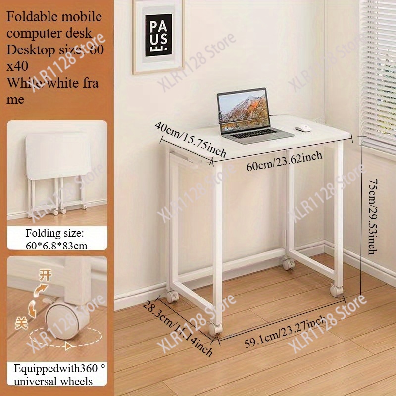 Office Table Home - Scrivania pieghevole salvaspazio, tavolo portatile semplice
