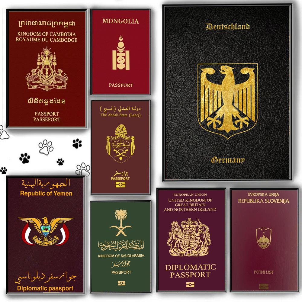 Home Office For Passport - Poster per passaporti con sfondo rosso