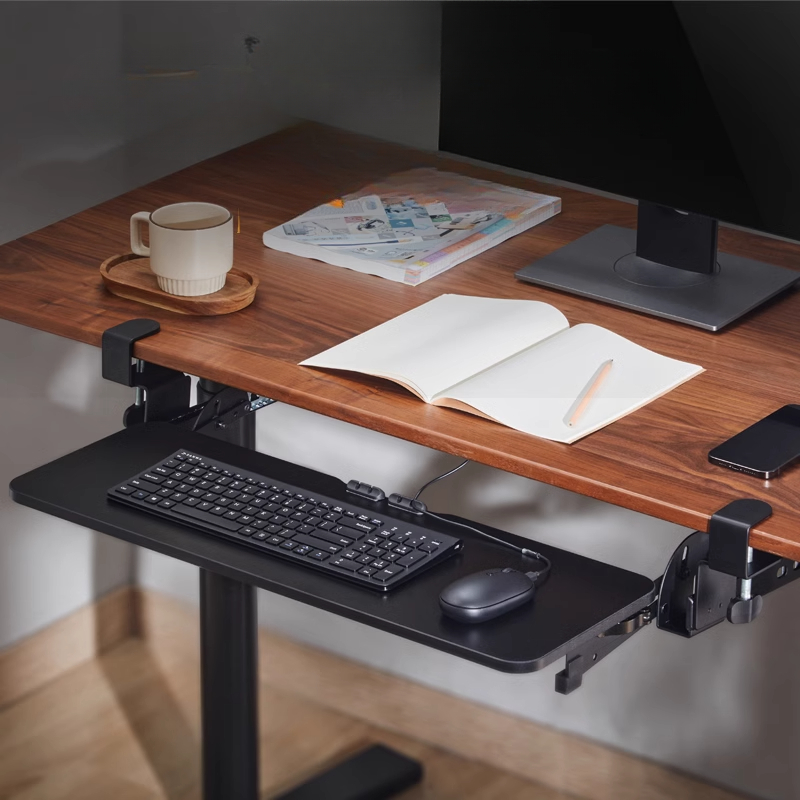 Keyboard Tray Under Desk - Vassoio per tastiera regolabile, senza trapano