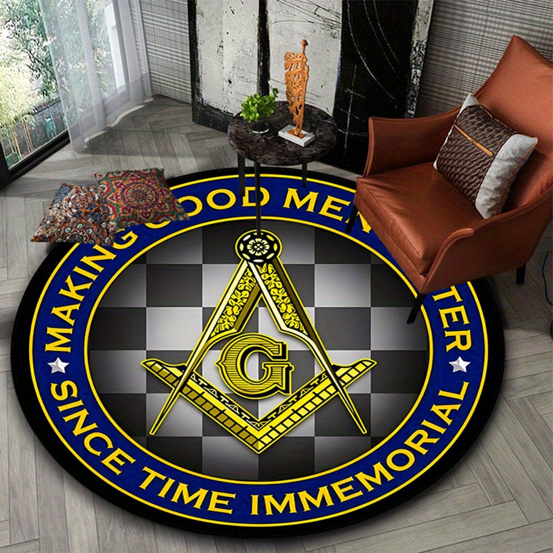 Home Office Rug - Tappeto Rotondo con Logo G e