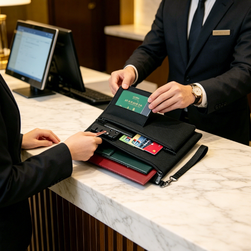 Home Office For Passport - Borsa organizer per documenti ignifuga a