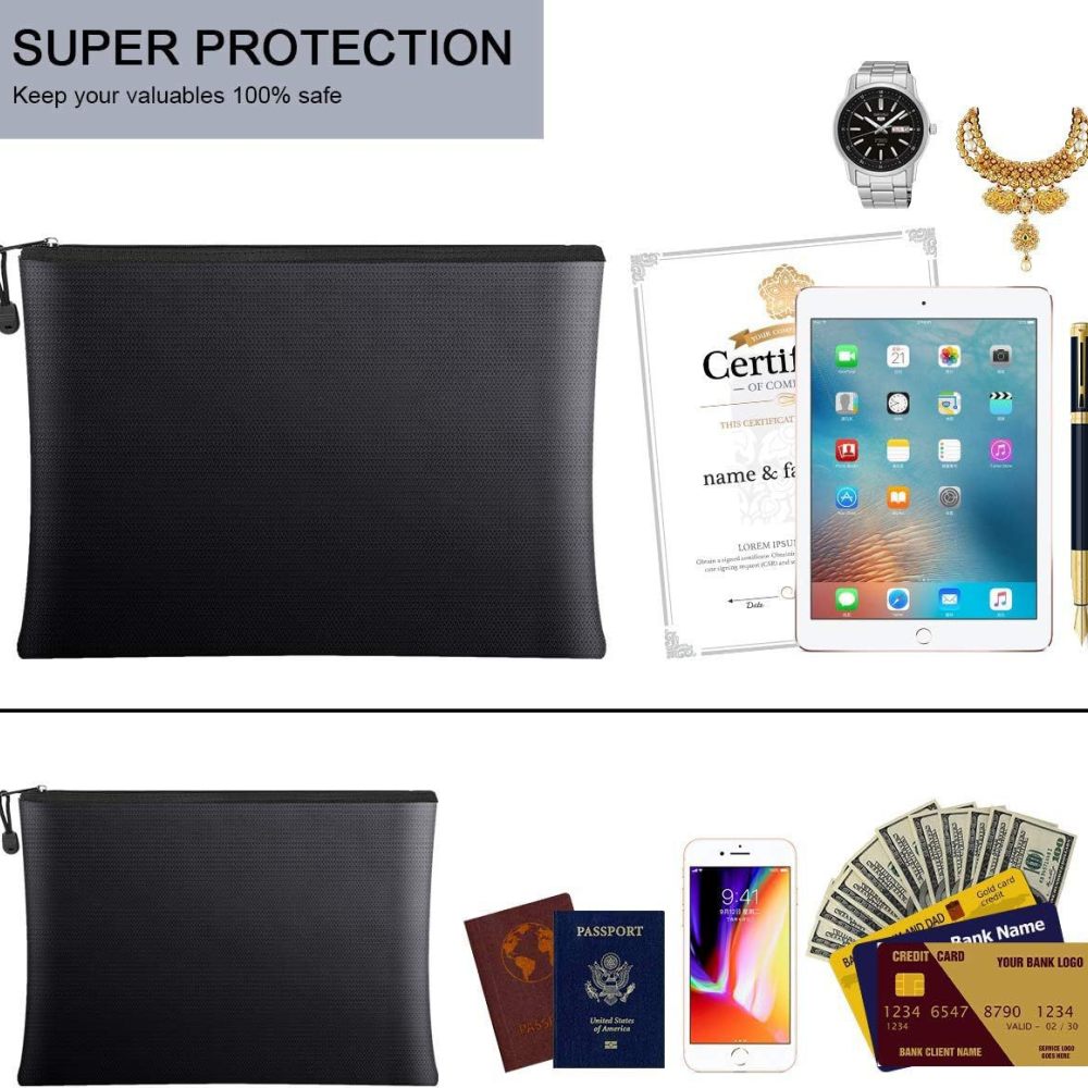 Home Office For Passport - Borsa Portadocumenti Ignifuga, Portacontanti Impermeabile, Borsa