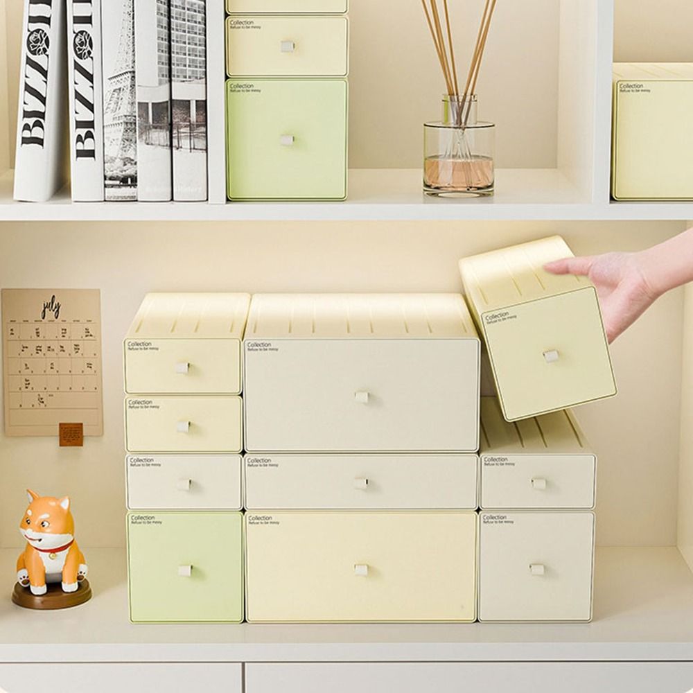 Office Drawer Organizer - Colorato Desktop impilabile Organizer cassetto accessori