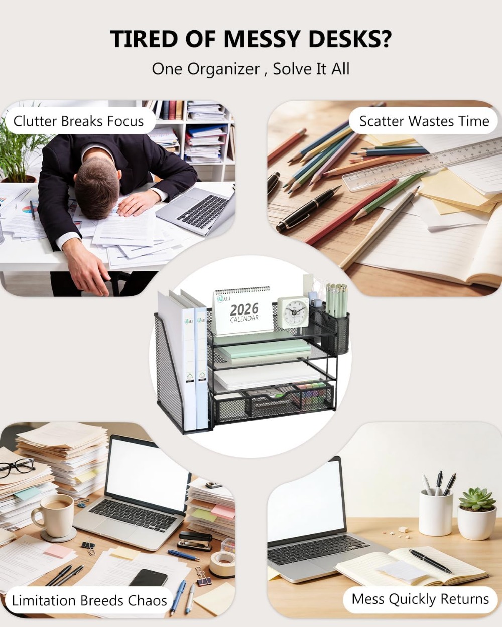 Organizzatore da Scrivania a 4 - Office Drawer Organizer recensione e prezzo