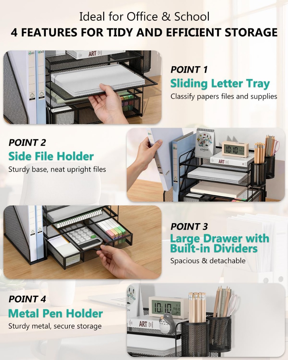 Organizzatore da Scrivania a 4 - Office Drawer Organizer recensione e prezzo