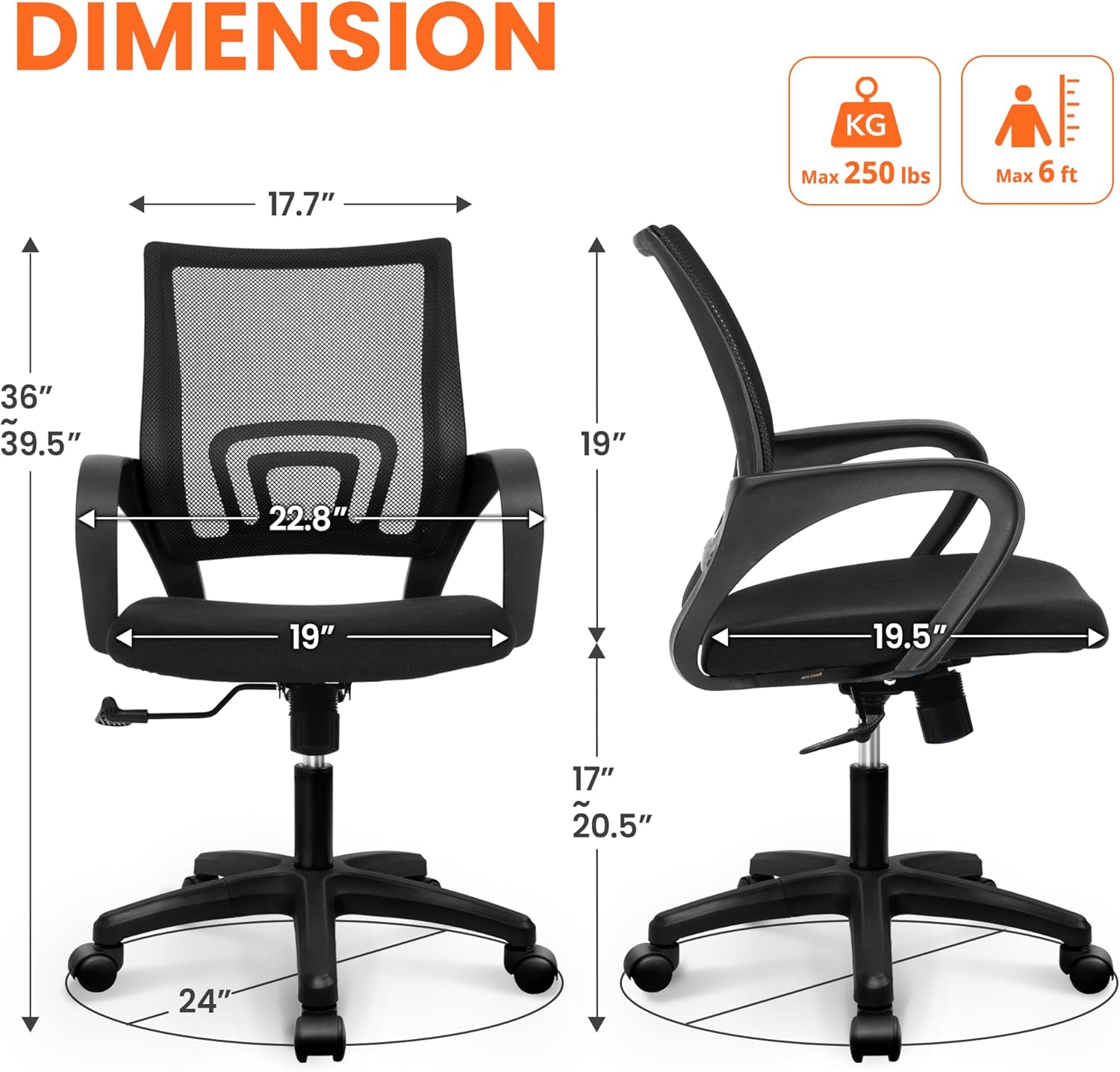 Sedia da Ufficio Ergonomica in - Home Office Chair recensione e prezzo